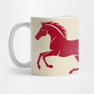 Red Horse Running Mug